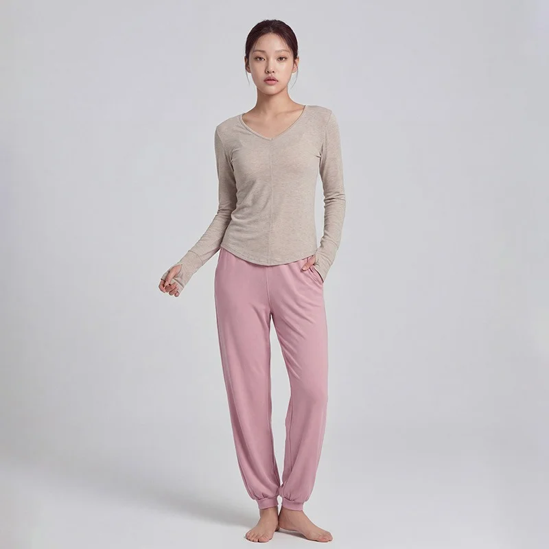 [SET] 루즈핏 요가팬츠 듀얼 x 핑거홀 롱슬리브티