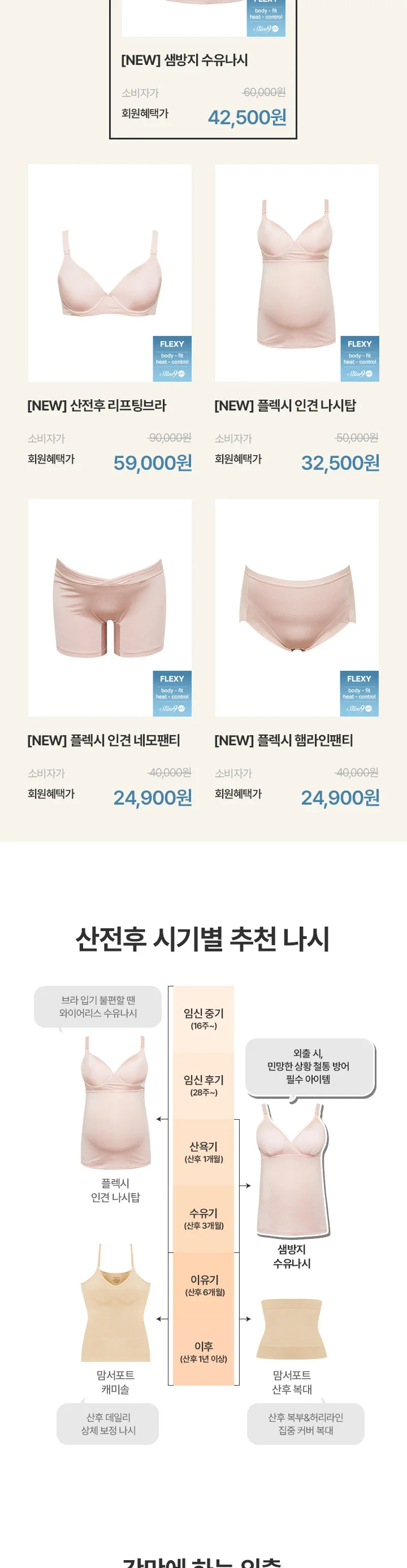 [모유샘/옷젖음 예방] 샘방지 수유나시 (인견신상) 상세 이미지 2