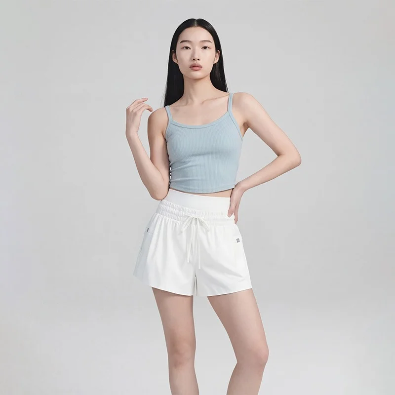 [SET] 골지 크롭 요가 나시탑 X 쿨 듀얼 요가쇼츠