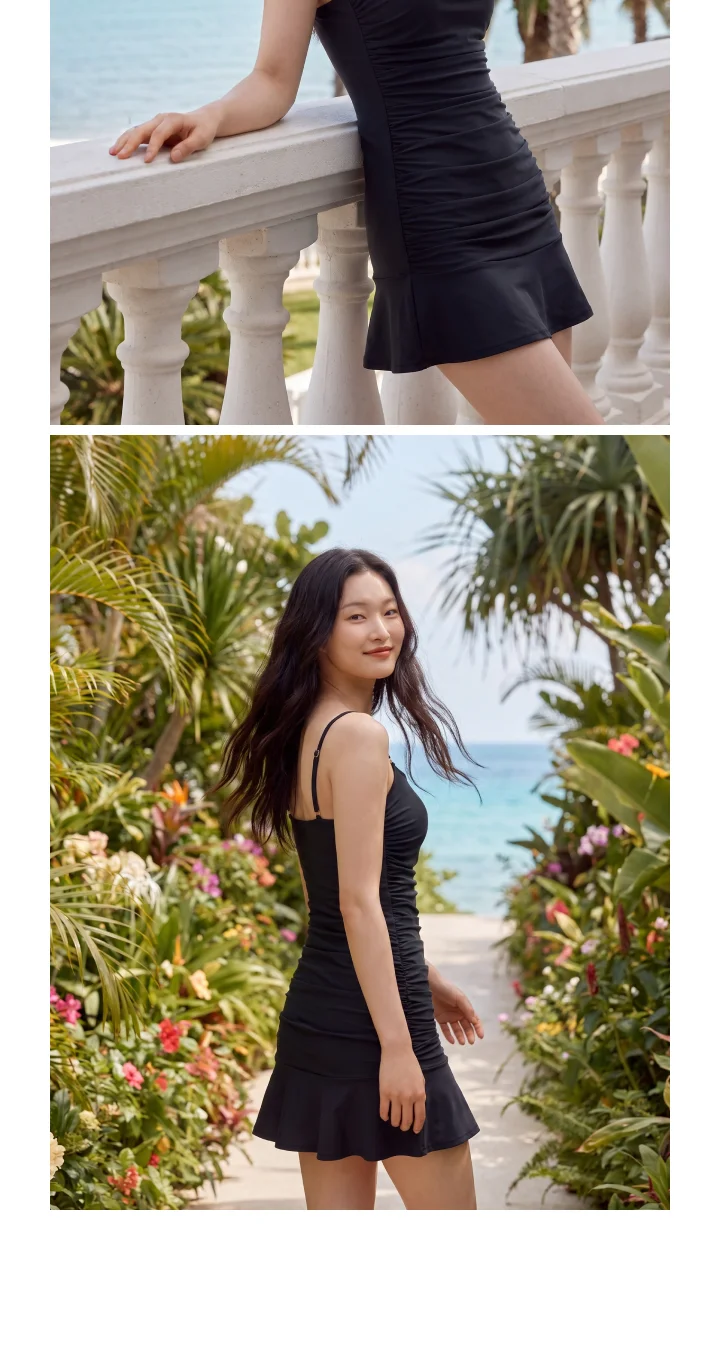 셔링 스윔 원피스 상세 이미지 4