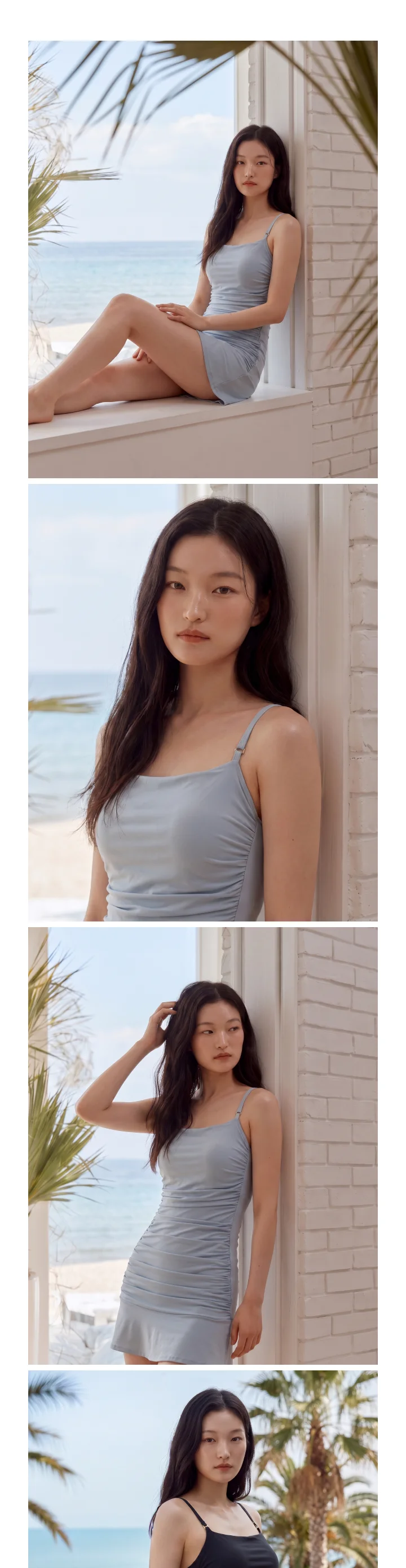 셔링 스윔 원피스 상세 이미지 3