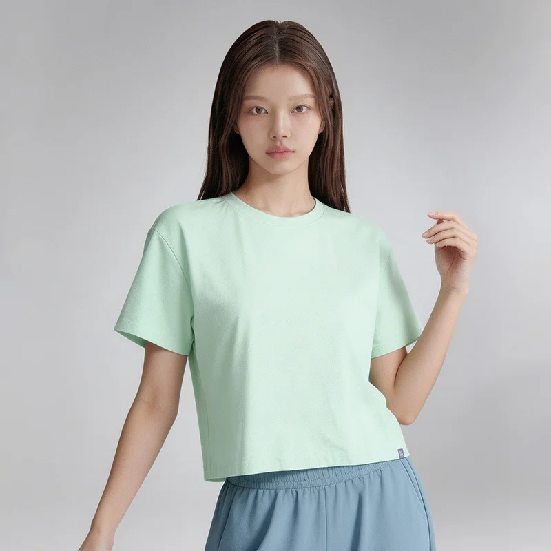 비건 세미 크롭티 숏